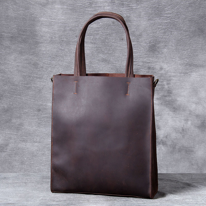 Luxury Bags Laptop - Vintage hakiki deri erkek el çantası