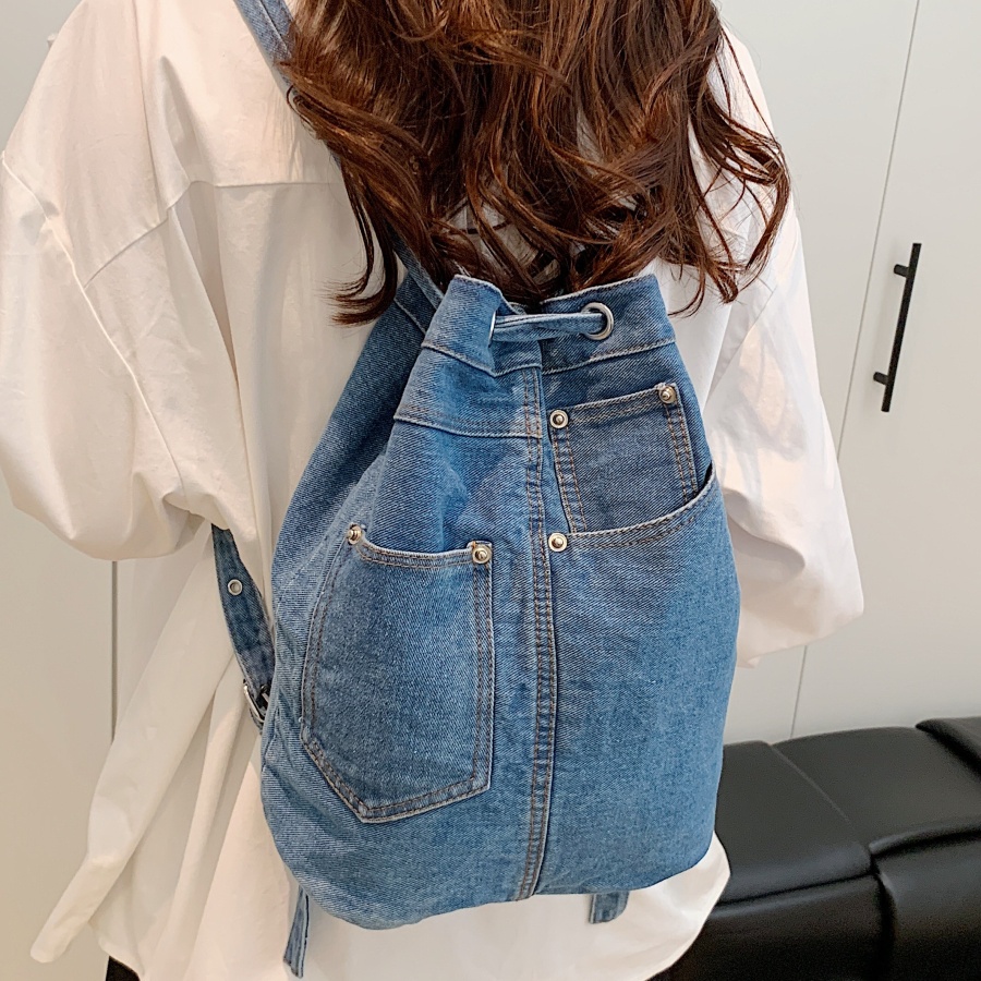 Luxury Bags Blue - Denim Kadın Sırt Çantaları Genç Kızlar