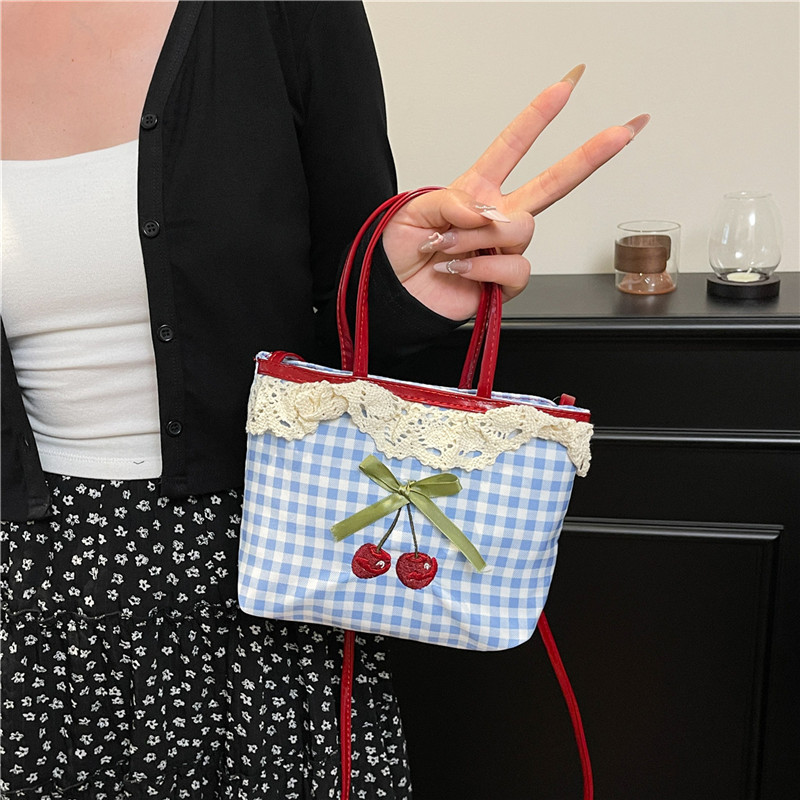 Luxury Bags Women Brands - Kadın Yeni Çanta Kore Kareli Puantiyeli