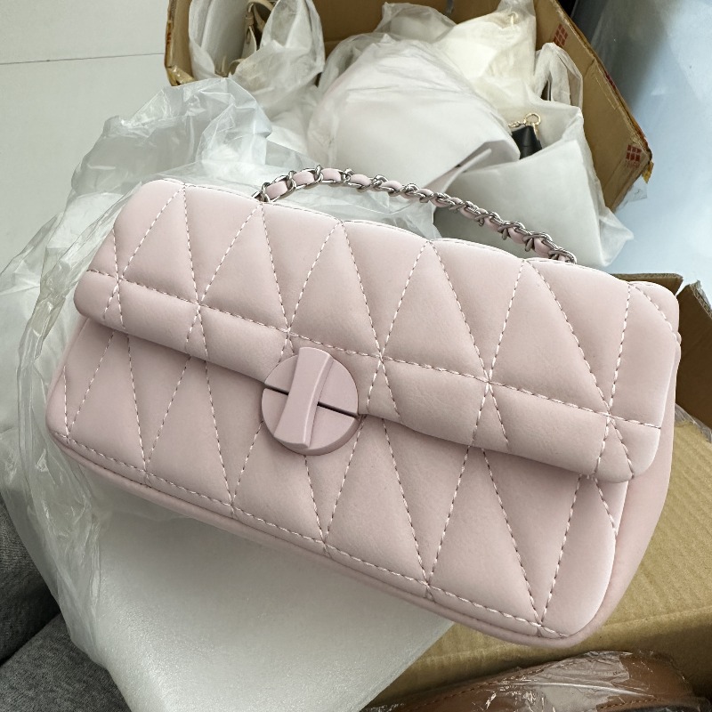 Chain Crossbody Quilted - Şık Kapitone Zincirli Çapraz Askılı Çanta,