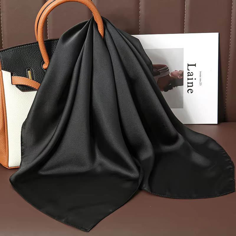 Lüks düz renk ipek kare eşarp  - Luxury Bags Online incelemesi ve fiyatı