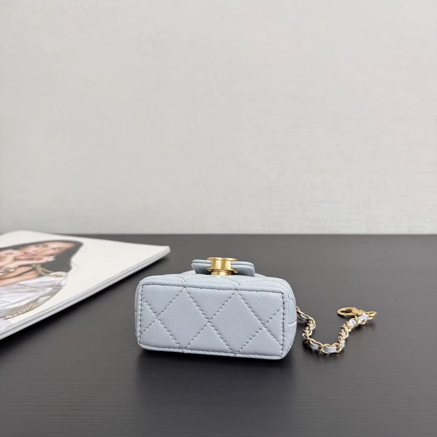 Pastel Mavi Kapitone Mini Zinc - Chain Crossbody Quilted incelemesi ve fiyatı