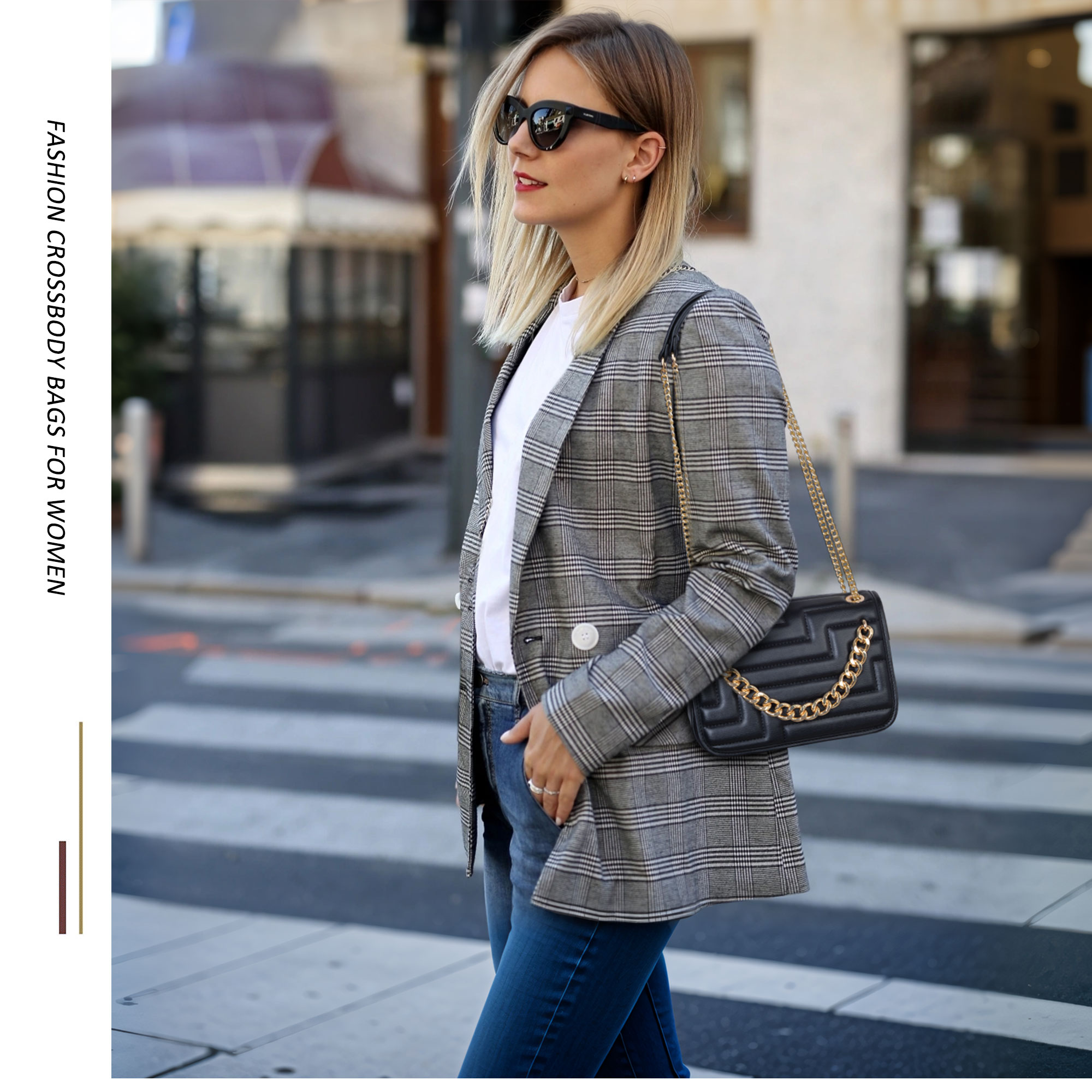 Kadınlar için Koltuk Altı Omuz - Chain Crossbody Quilted incelemesi ve fiyatı