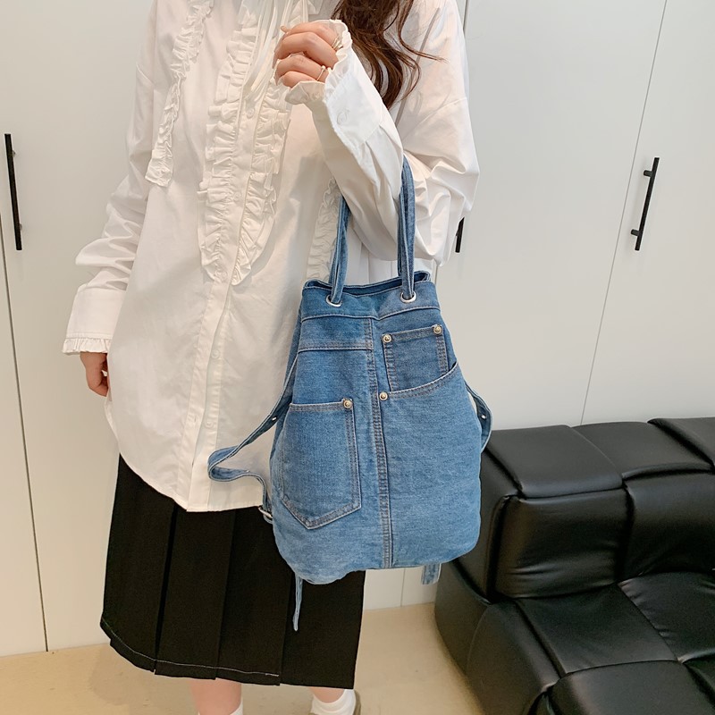 Denim Kadın Sırt Çantaları Gen - Luxury Bags Blue incelemesi ve fiyatı