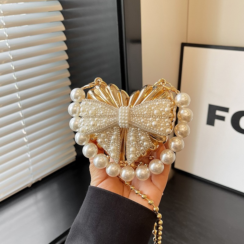 Parıltılı Kalp Şeklinde Rhines - Mini Bag Evening Clutch incelemesi ve fiyatı