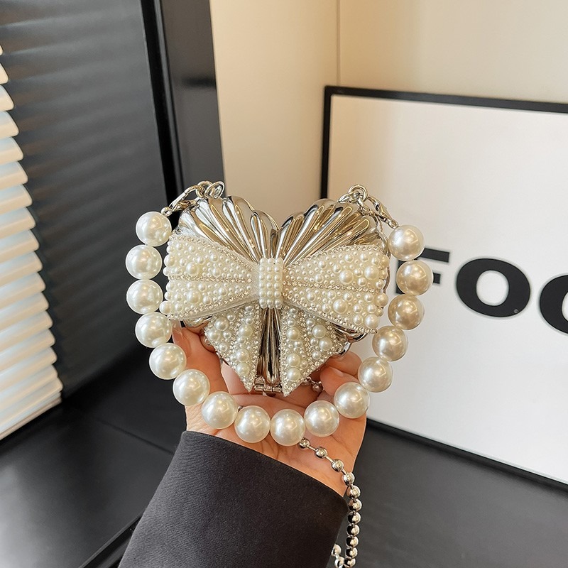 Parıltılı Kalp Şeklinde Rhines - Mini Bag Evening Clutch incelemesi ve fiyatı